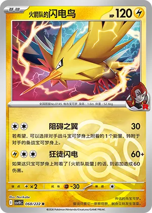 Team Rocket's Zapdos Master Ball Holo