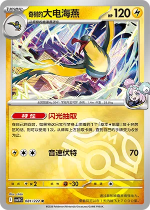 Iono's Kilowattrel Master Ball Holo