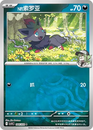 N's Zorua Master Ball Holo