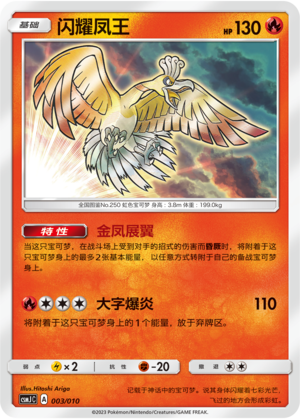 Shining Ho-Oh 003 Shining Pokémon Poké Ball Box