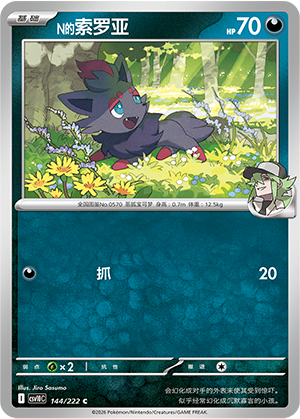 N's Zorua 144 Chasing Glory Together