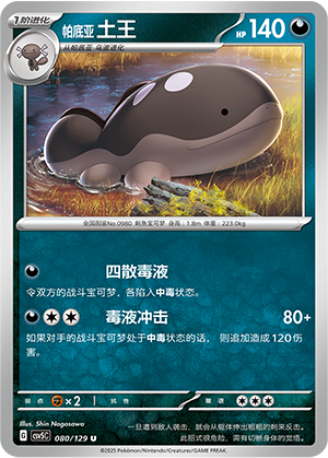 Paldean Clodsire 080/293 Dark Crystal Blaze