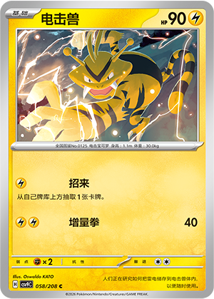 Electabuzz 058 Stellar Crystal
